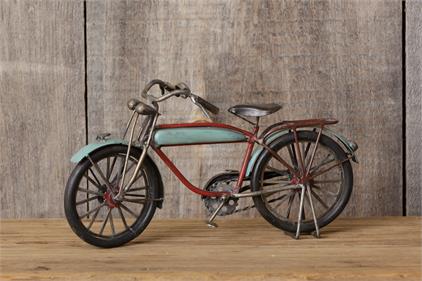 Vintage Bicycle Blue Red Shelf Decor