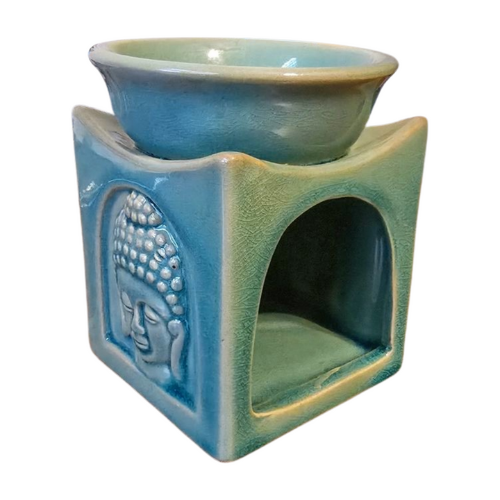 Large Ceramic Oil Burner Asian Motif