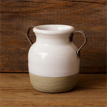 Earthenware Two Handled Vase Small